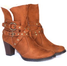 Womens Ladies Ankle Boots Mid