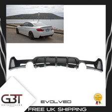 Fits BMW 4 Series F32 F33 F36 M Sport Performance Rear Diffuser Gloss Black UK