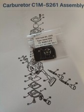 Stihl BG86 Blower Carburetor Carb Kit Zama S261 Carb. Stihl P/N: 4241 007 1700