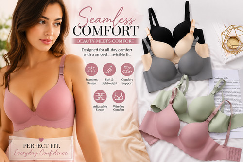Women seamless push bra - seamless,