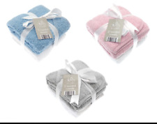 TWINPACK 100% COTTON HOODED BABY TOWELS IN A CHOICE OF 3 COLOURS IDEAL FOR GIFTS