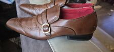 Giovanni Shoes Size 40 uk 6 brown leather 