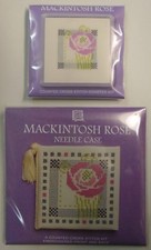 MACKINTOSH ROSE-NEEDLE CASE & COASTER KITS Textile Heritage Counted Cross Stitch