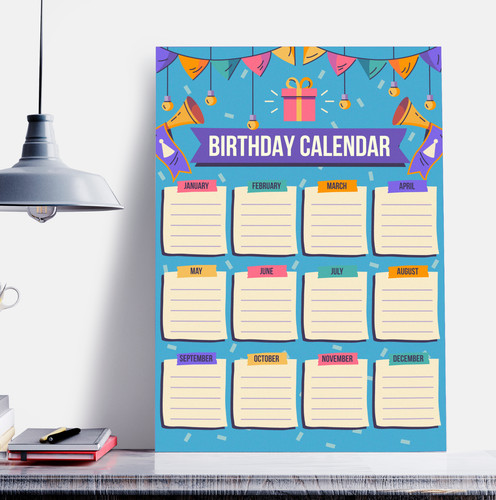 Birthday calendar planner - birthday,