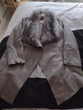 Ladies Grey Waterfall Jacket Size 16 by River Island Used See Photos For Back