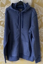 Men’s New Era Hooded Zip Up Hoodie Size Large In Blue Marl Brand New No Labels