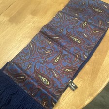 Men's Fringed Blue Paisley