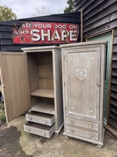 Pair Melody Maison Camille Single Wardrobes with 2 Drawers Shabby Chic RRP £999