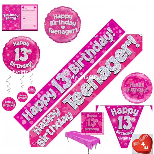 Pink 13th happy birthday - &,