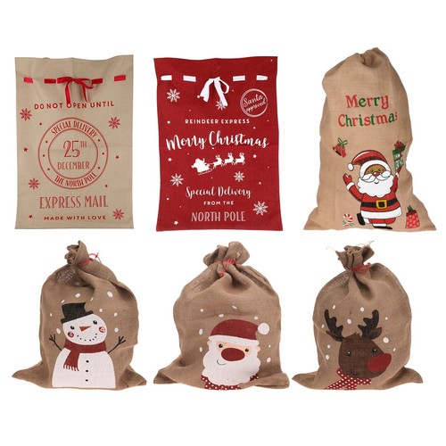 Christmas sack jute bag - jute,
