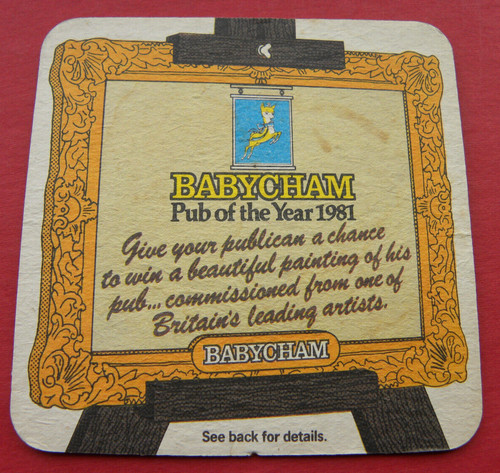 Babycham beer mat - beer,