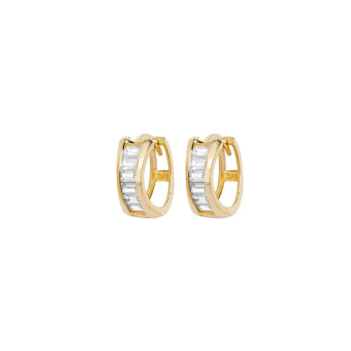 Hinged earrings 9ct yellow - hinged,