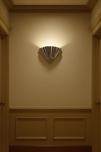 Brass ruffle shade wall - ruffle,