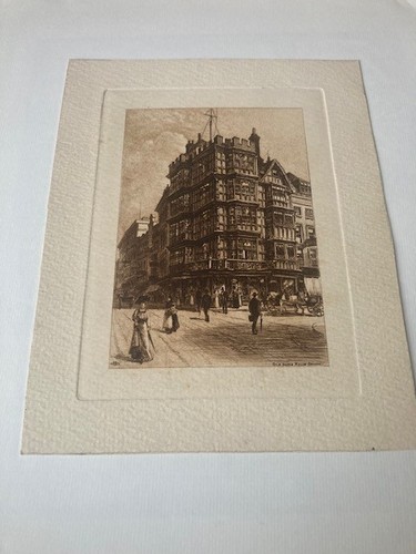 Small antique etching the - small,