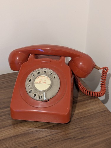 Vintage gpo red rotary dial - vintage,