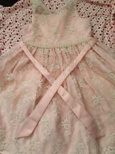 American Princess Kids Embroidered Dress Girls Sz 10 NEW Sleeveless Ivory