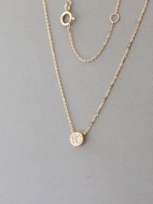 14ct Solid Gold 'Beloved' Bezel Necklace- 14K Au585, chain, delicate, engraved