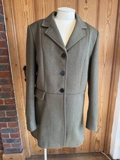 Hunting stockmarket Ladies Green Tweed Jacket 38R. Size 14 Excellent Condition