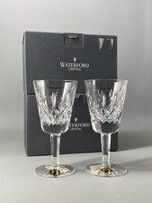 Waterford Crystal Lismore Pair Of 14cm White Wine Glass - Made In Ireland Boxed
