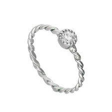 Sterling Silver & Clear CZ