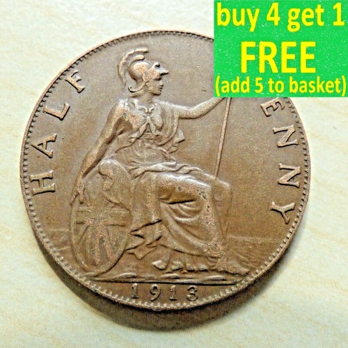 King george half penny - george, v