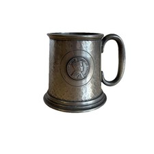 HM Edward VIII King and Emperor Hand hamered Pewter Cup Sheffeld