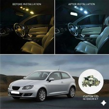 Car LED Interior Light 6000K Kit For SEAT Ibiza 1993-2002 6PCS White Bulbs