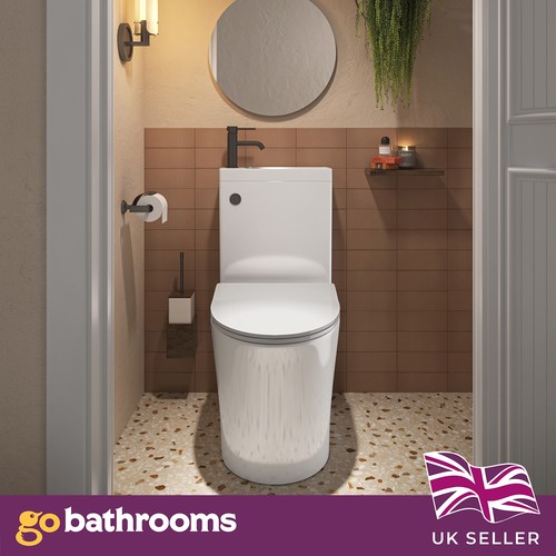 Close coupled toilet - close,