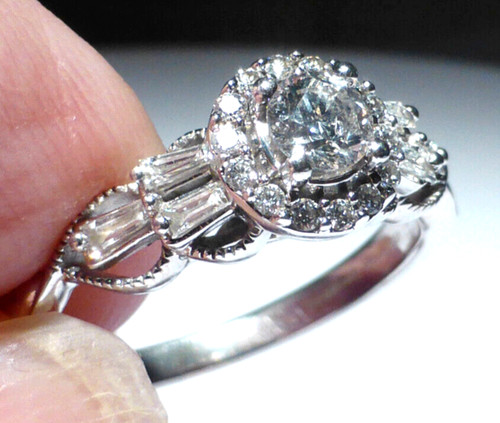 18ct gold ring diamond 5ct - diamond, .5ct