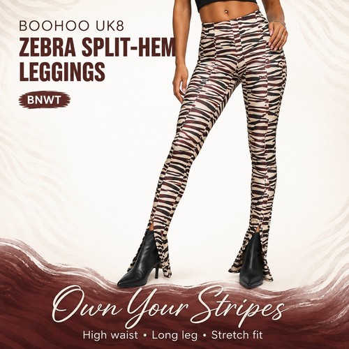 Boohoo uk8 zebra - zebra, print