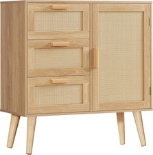 Stora Cabinet with Rattan Door