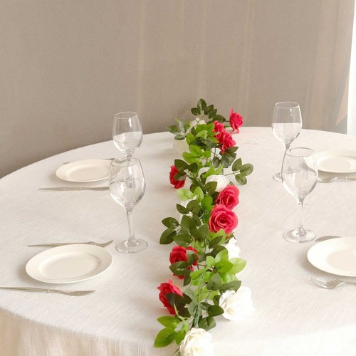 Red ivory long silk - 2,