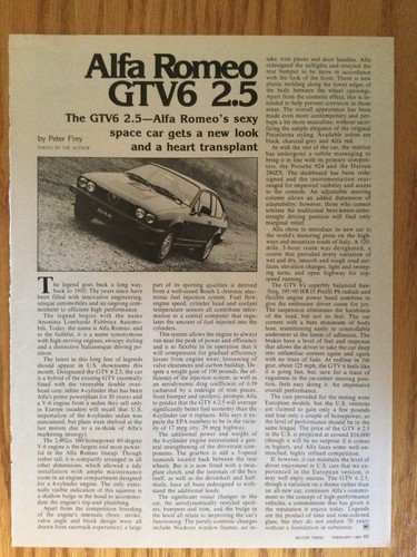 Al61 article alfa romeo gtv6 - al61,