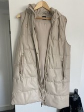 Zara Beige Long Gilet Jacket Size L