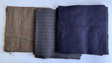 100% Wool 23 upcycled pieces - 24cm x 24cm quilt, applique, rag rug, small gifts