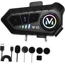 Bluetooth 5.3 Motorcycle Helmet Headset Wireless Call Motorbike Headphone UK