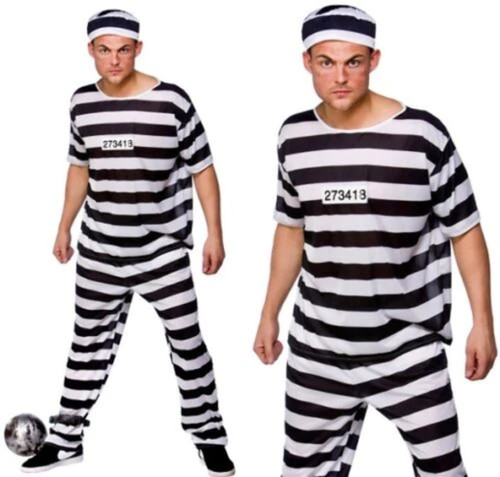 Mens convict costume - costume, adults
