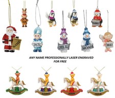 Christmas Personalised Hanging Tree Ornament Bauble - Engraved for FREE