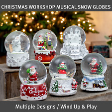 The Christmas Workshop Musical Snow Globes / Various Styles / Wind Up & Play