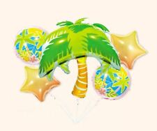 5 set Hawaiian Coconut Tree Foil Balloons Palm Tree Foil Balloons Beach Party