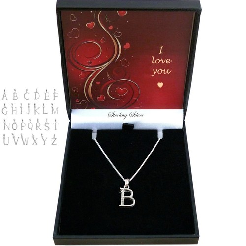 Letter necklace 925 silver - necklace,