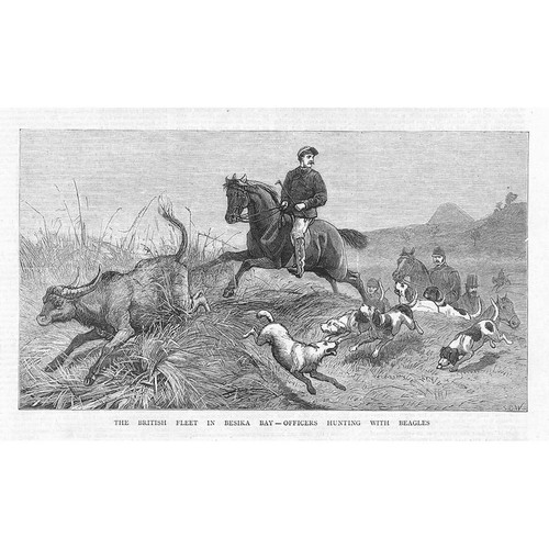 British officers hunting with - british,