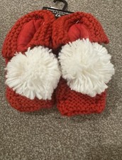 NEXT Red Knitted Baby Booties