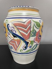 TRUDA CARTER ART DECO POOLE POTTERY KK VASE C.1930-38 Stabler Adams 9.5” 