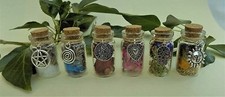 Witch Bottle Spell Talisman for Wealth,  Love Luck and More, Herbs Wicca
