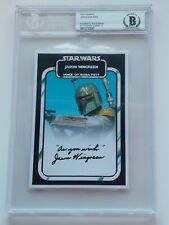 STAR WARS SIGNED Boba Fett Photo Beckett COA Graded 9 Jason Wingreen  RARE