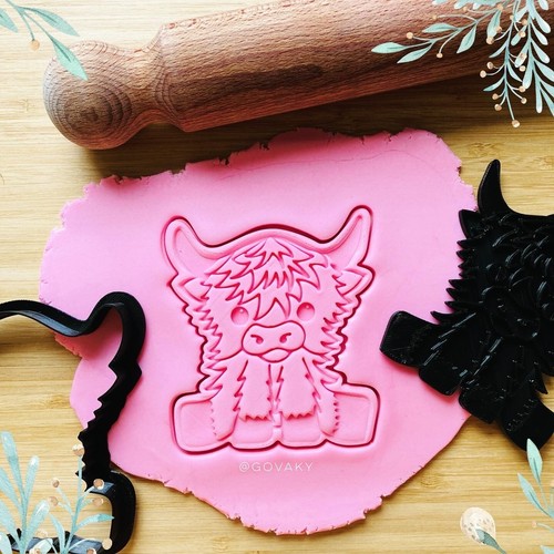 Baby highland cow cookie - baby,