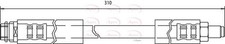 APEC HOS3151 Brake Hose Front