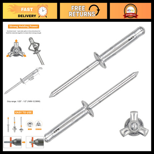 Tri fold rivets assortment - rivets,