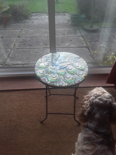Art deco style glass top - art,